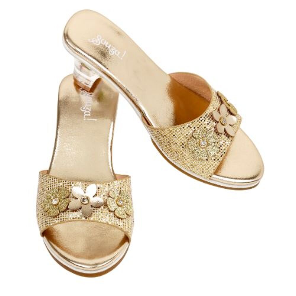 Schoentjes Ellina maat 27 28 slipper met hoge hak goud metallic Souza 105611